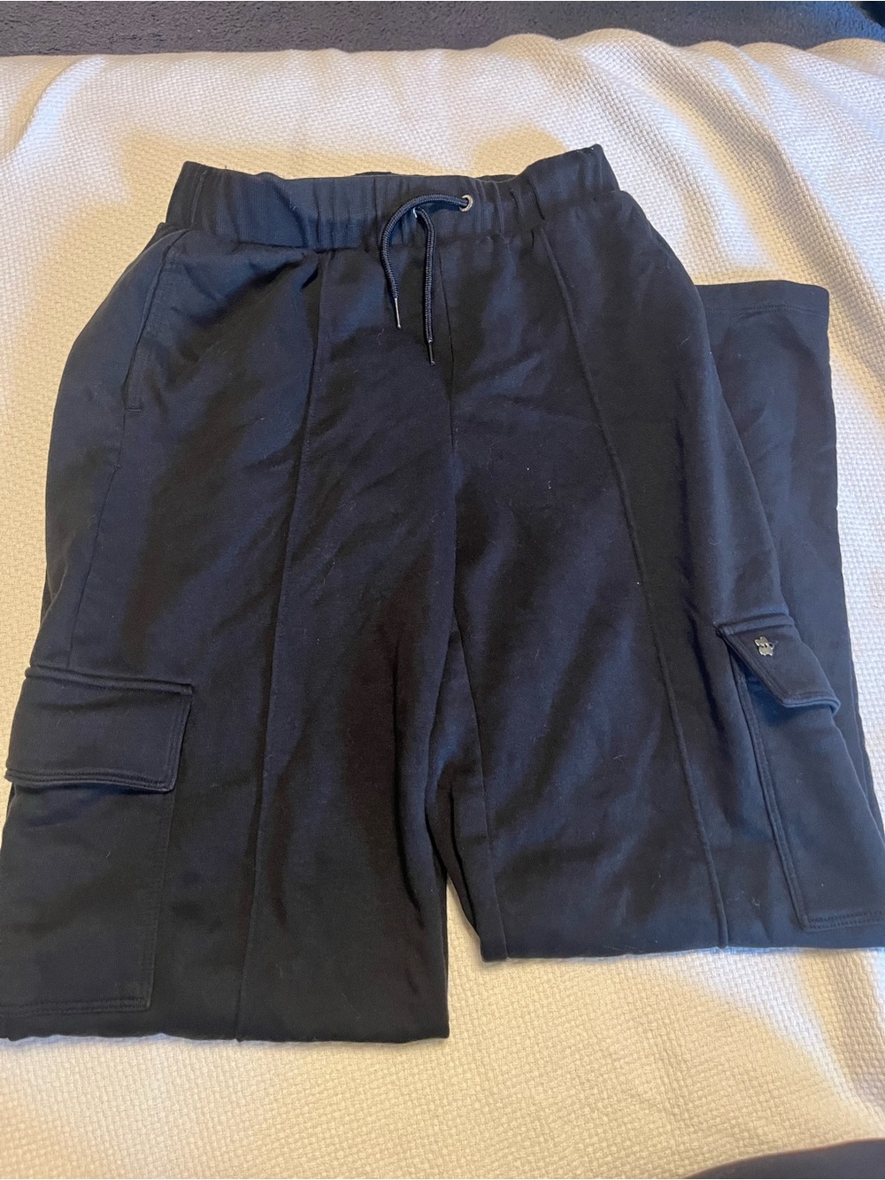 Girls Black Cargo Wide Leg Pants - Comfortable Everyday Wear